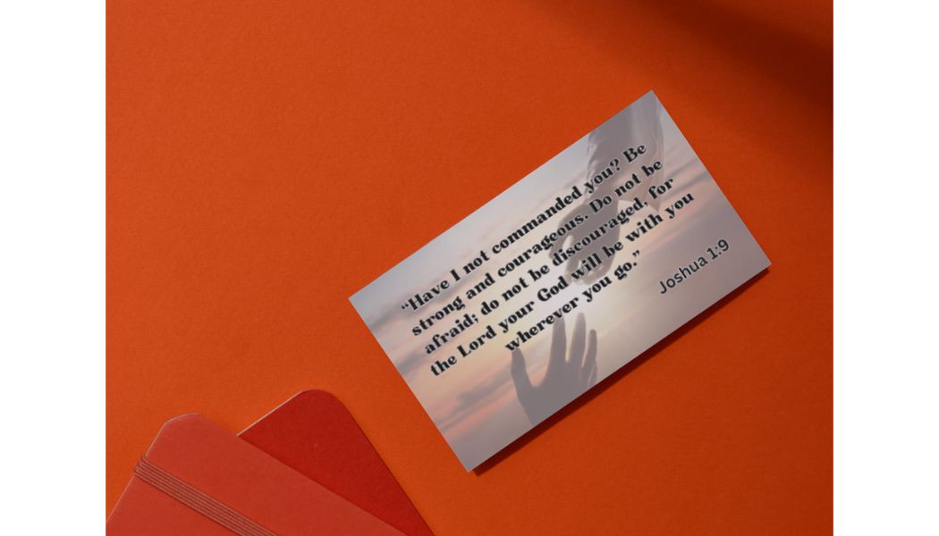 JOSHUA 1:9 /BIBLE VERSE/TAG INSPIRATIONS/ DIGITAL DOWNLOAD/ 3.5 in x 2 in
