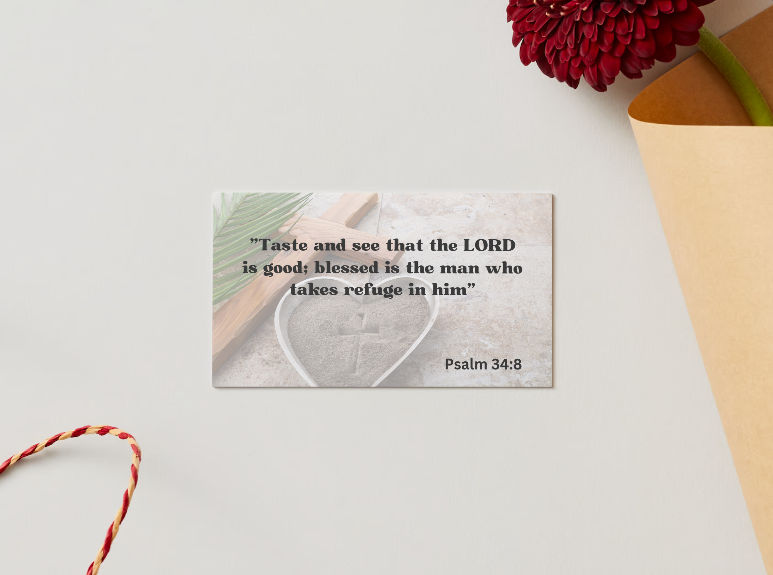 PSALM 34:8/BIBLE VERSE/TAG INSPIRATIONS/ DIGITAL DOWNLOAD/ 3.5 in x 2 in