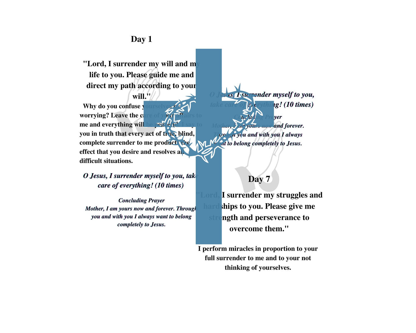 SURRENDER NOVENA / DIGITAL DOWNLOAD/PRINTABLE (PDF FORMAT)/ 5.5 X 8.5 inches