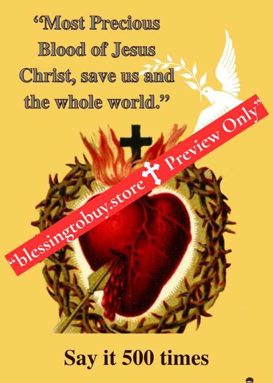 BLOOD OF JESUS PRAYER Pocket Size (2.5" x 3.5") Printable Prayer Card PDF/Digital Download