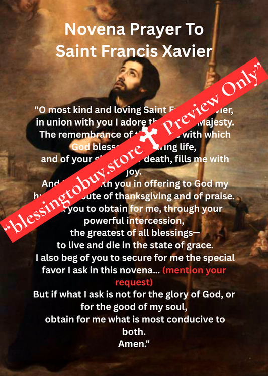 SAINT FRANCIS XAVIER PRAYER/Pocket Size (2.5" x 3.5") Printable Prayer Card PDF/Digital Download
