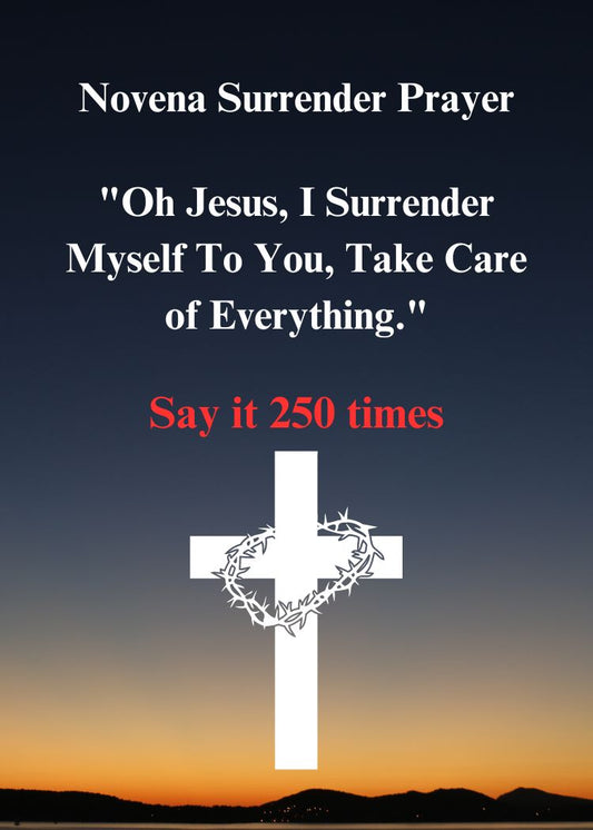 NOVENA SURRENDER PRAYER/  Pocket Size (2.5" x 3.5") Printable Prayer Card PDF/Digital Download