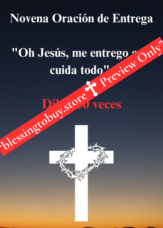 NOVENA ORACIÓN DE ENTREGA/ Tamaño de bolsillo (2.5" x 3.5") Tarjeta de oración imprimible PDF/Descarga digital