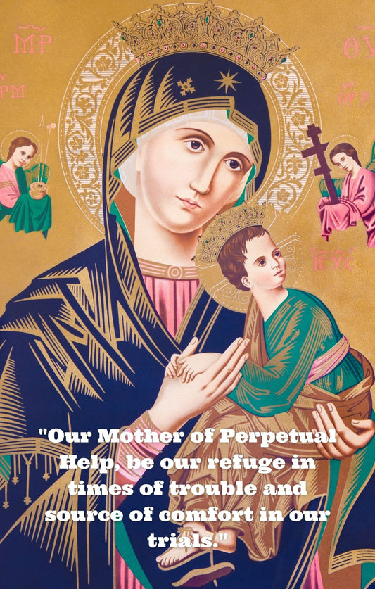 OUR MOTHER OF PERPETUAL HELP/SAINTS IMAGES/ DIGITAL DOWNLOAD/ (7 in x 11 in)