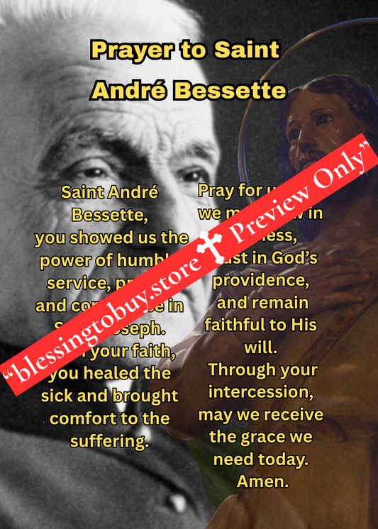 SAINT ANDRÉ BESSETTE Prayer /Pocket Size (2.5"S x 3.5") Printable Prayer Card PDF/Digital Download