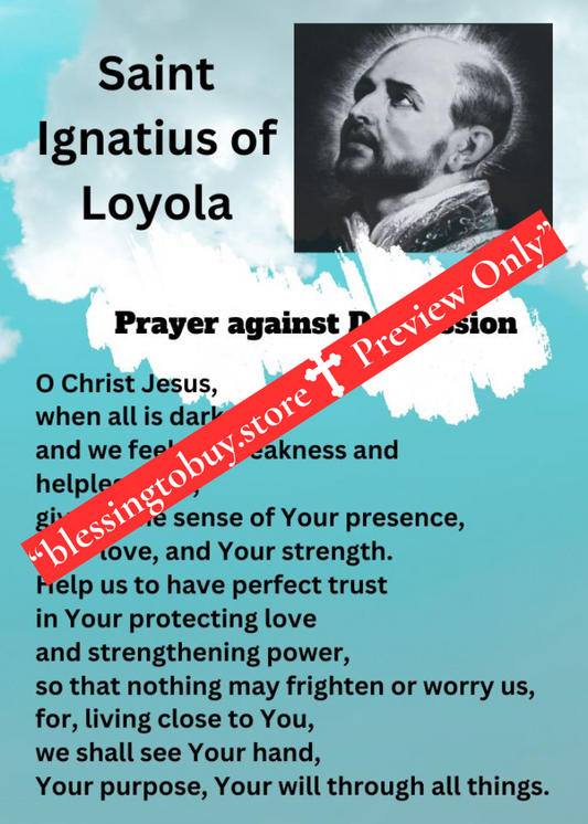SAINT IGNATIUS OF LOYOLA Prayer/PATRON SAINT OF SOLDIERS.../ Pocket Size (2.5" x 3.5") Printable Prayer Card PDF/Digital Download