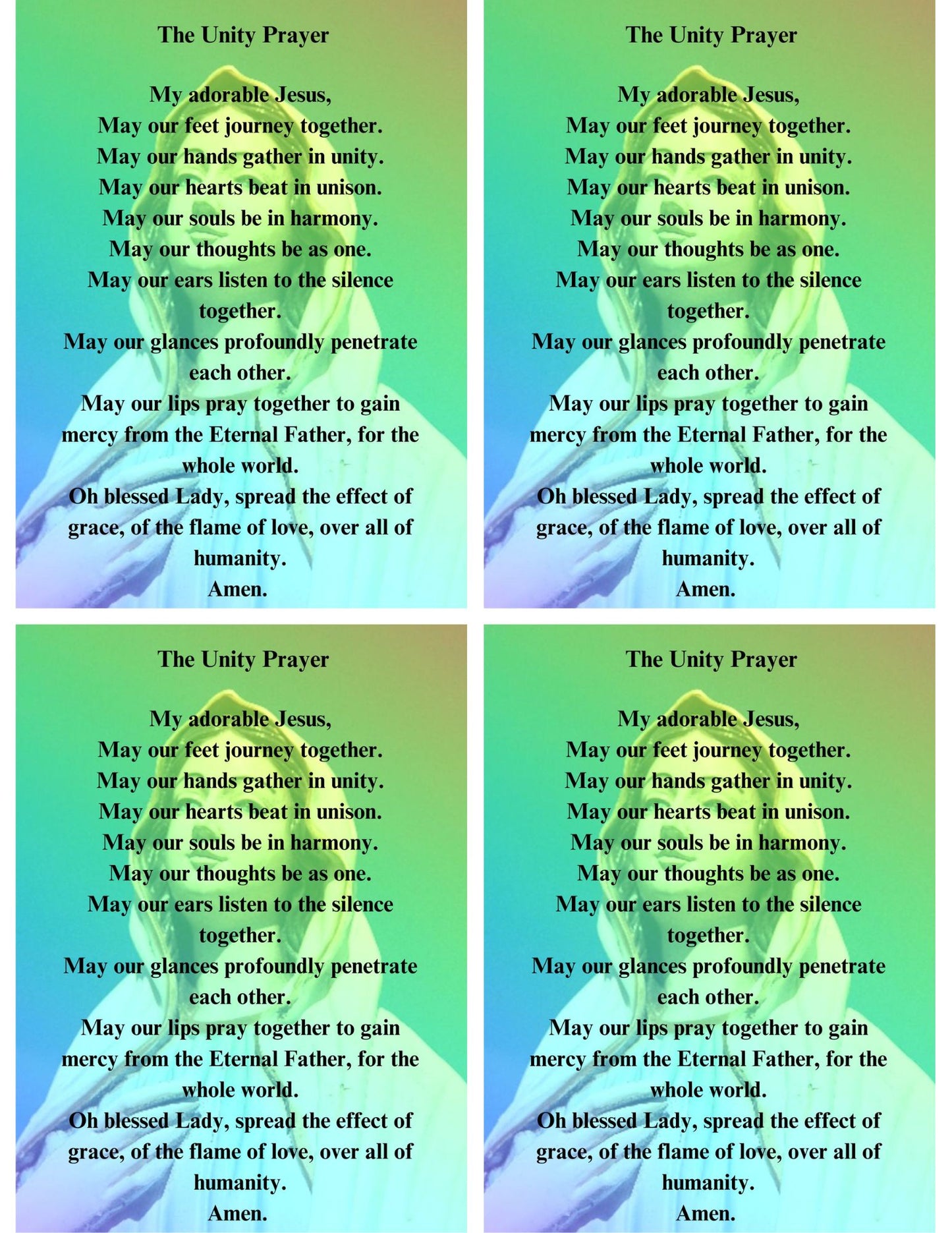 Special Order/ Pre-Printed Prayers