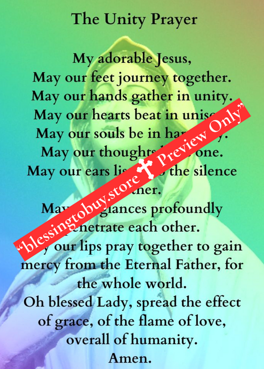 THE UNITY PRAYER /Pocket Size (2.5" x 3.5") Printable Prayer Card PDF/Digital Download