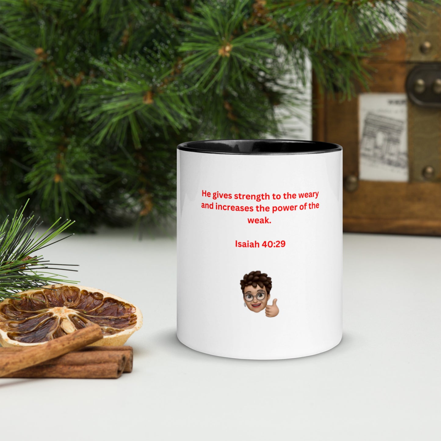 ISAIAH 40:29 Mug with Color Inside
