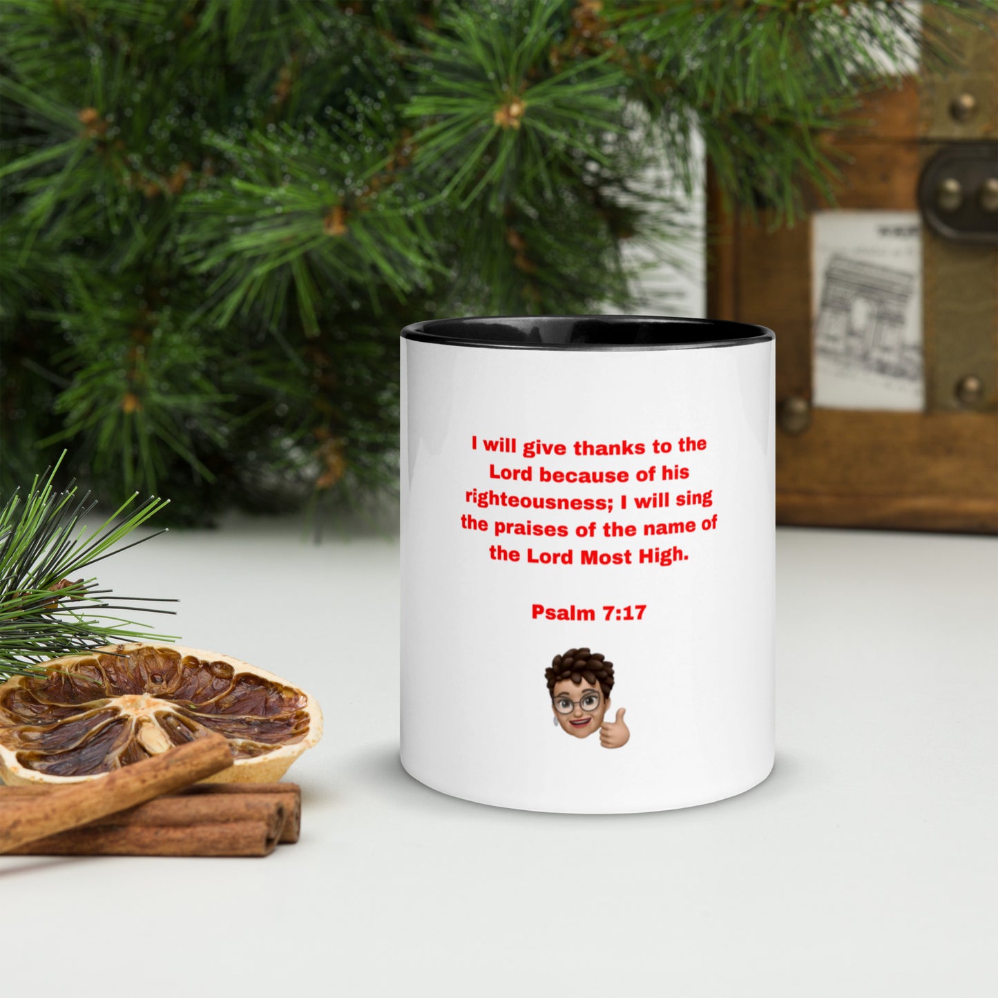 PSALM 7:17 Mug with Color Inside