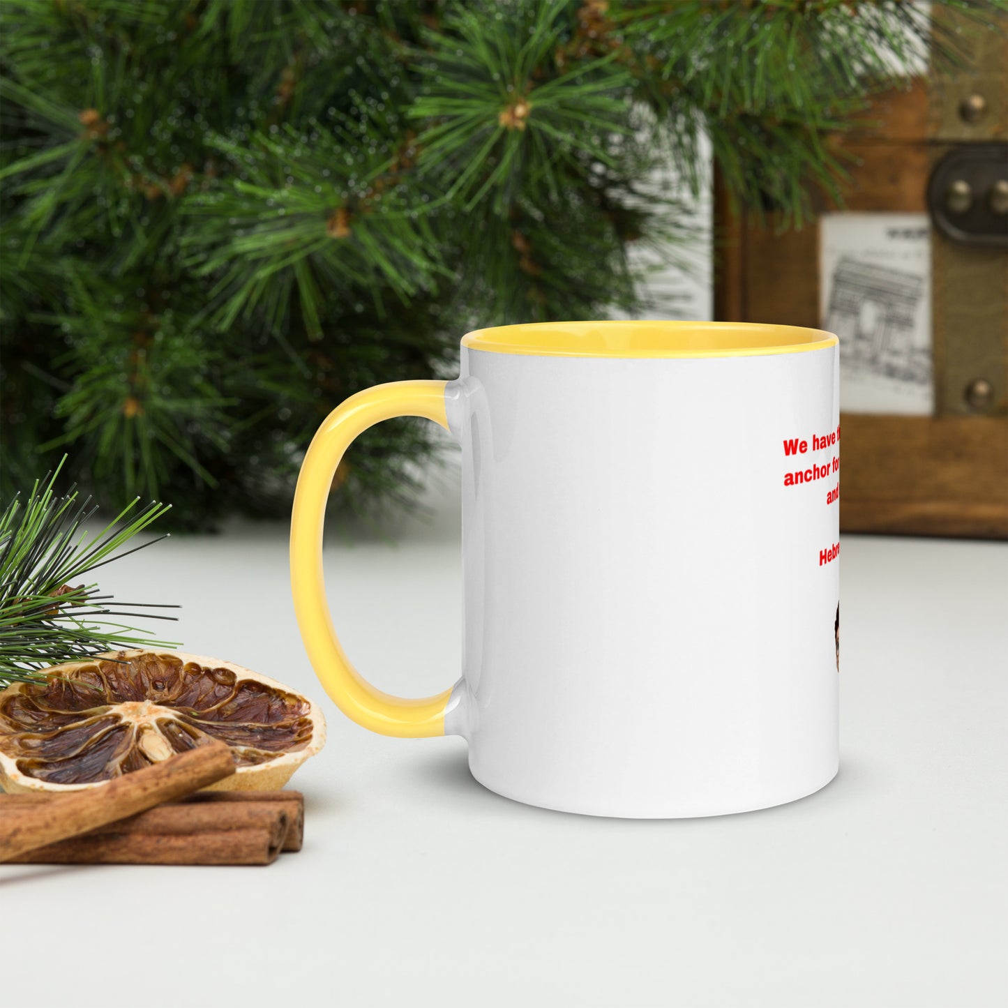 HEBREWS Mug with Color Inside