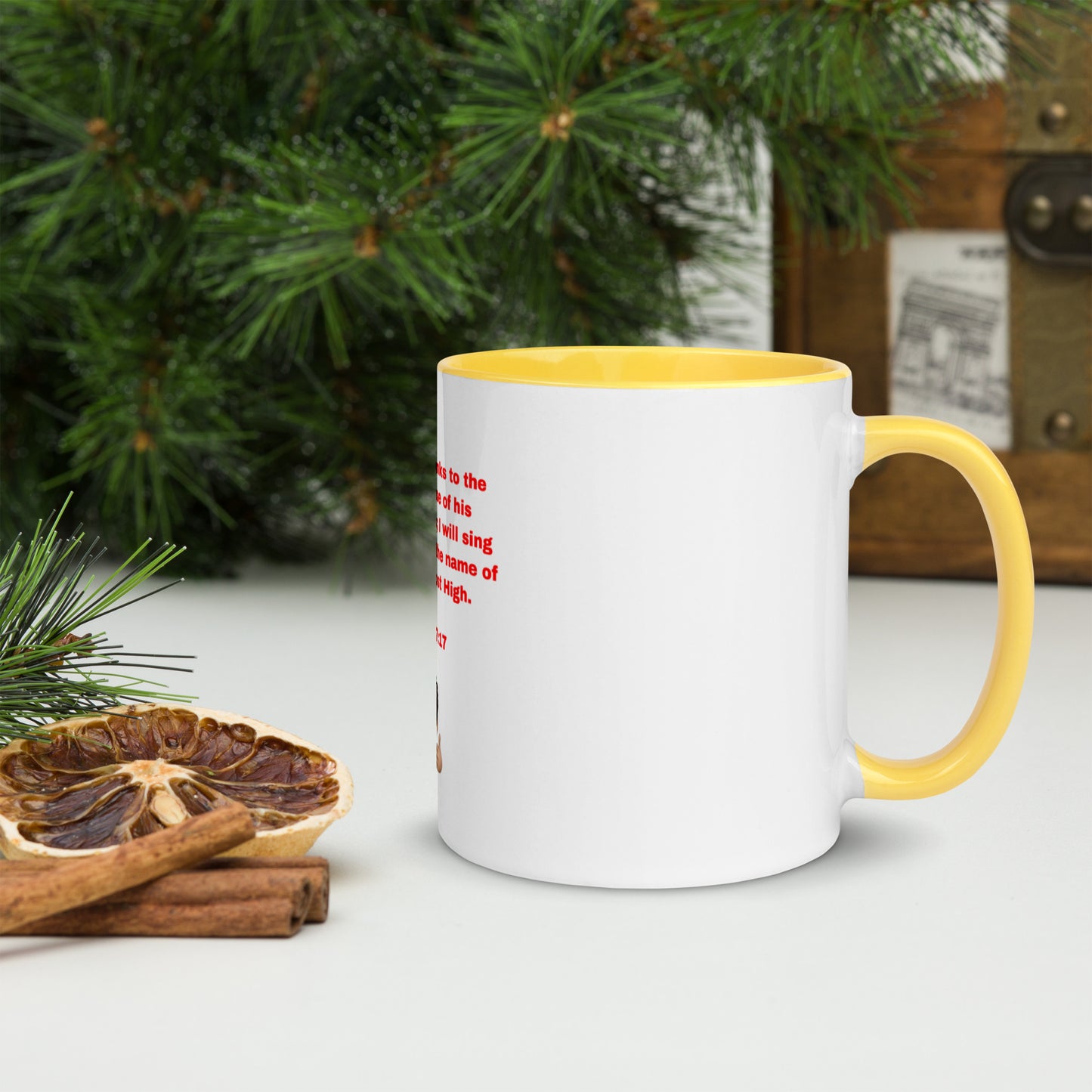 PSALM 7:17 Mug with Color Inside